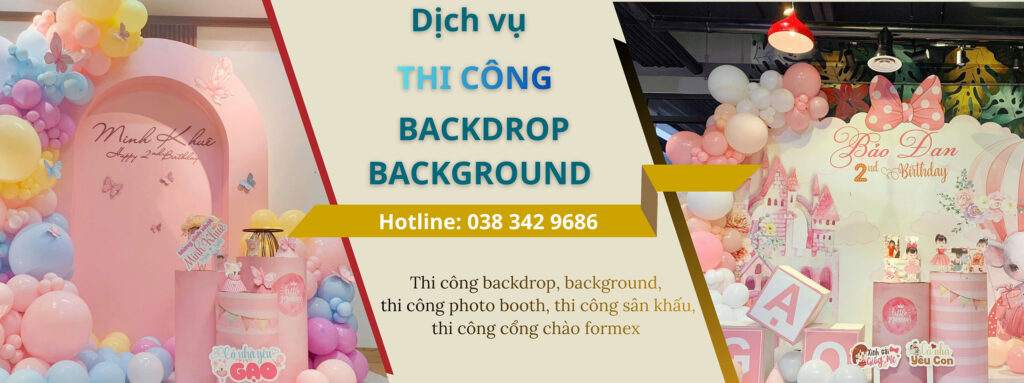 Thi công backdrop tại Tân Bình