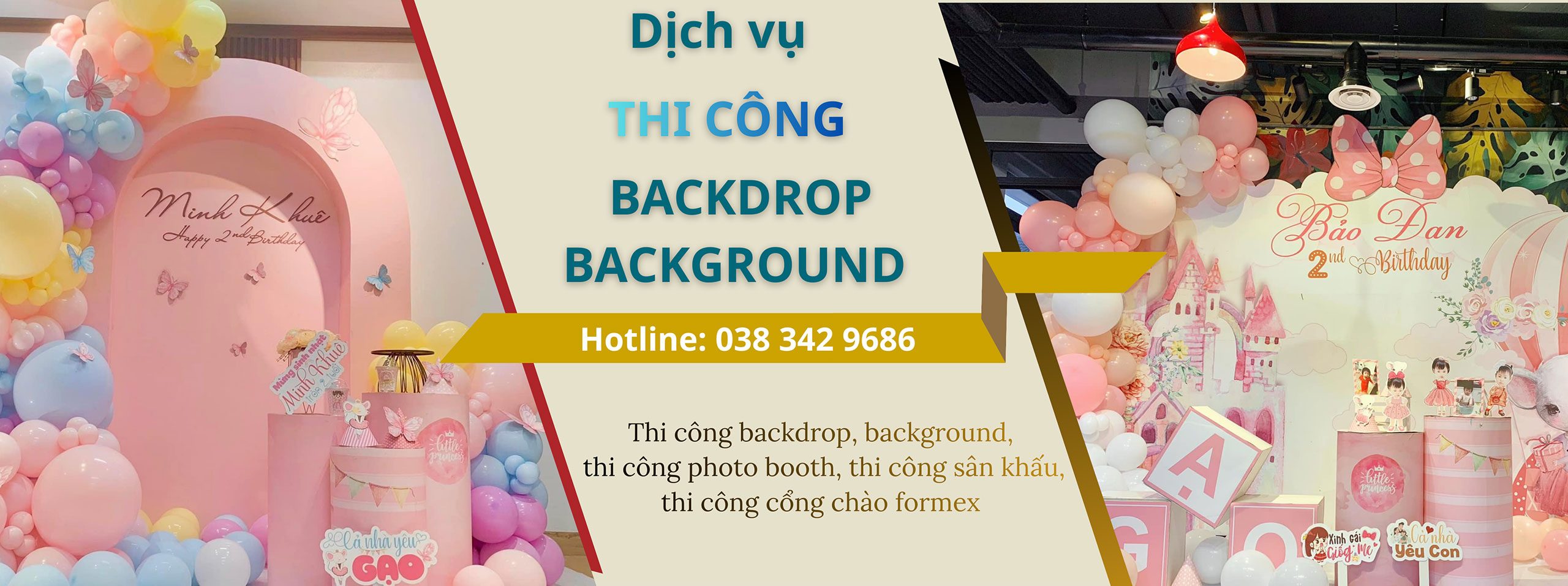 Thi công backdrop tại Tân Bình