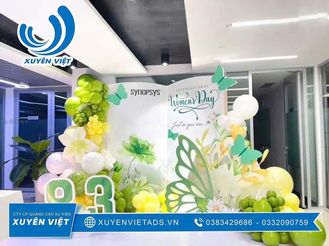 Thi công backdrop ngày quốc tế phụ nữ 8/3